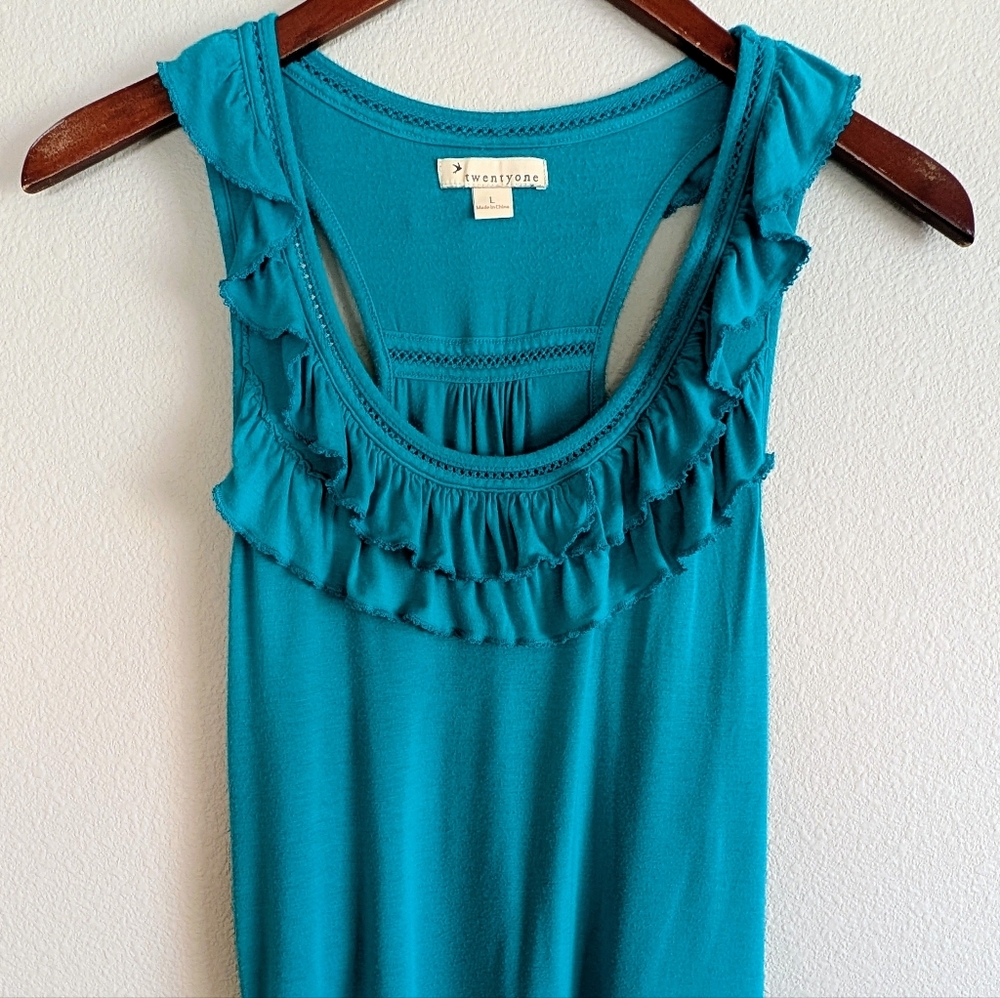 Forever 21 Turquoise Tank Top
